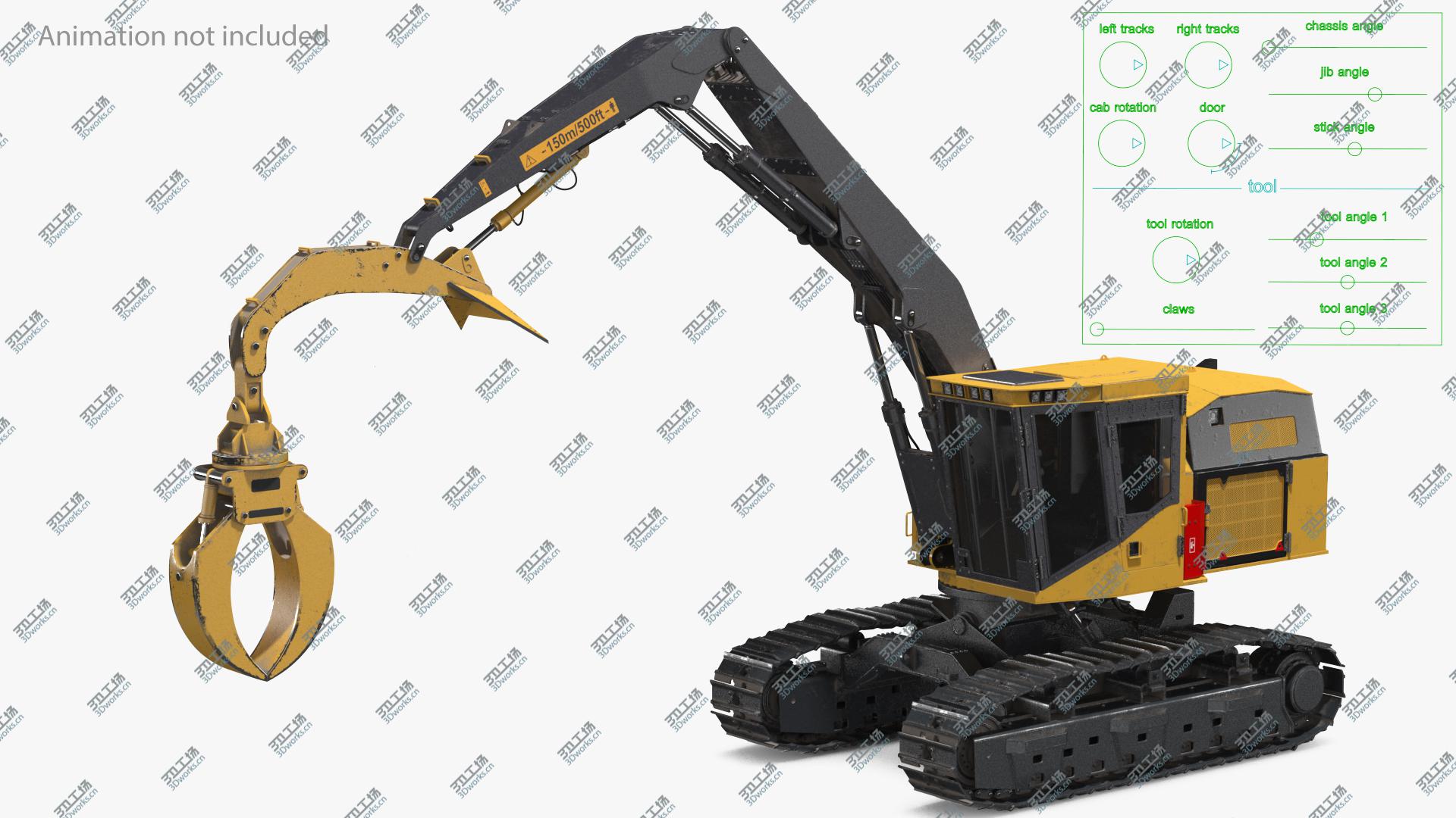 images/goods_img/20210313/3D Tracked Knuckleboom Loader Dirty Generic Rigged/4.jpg